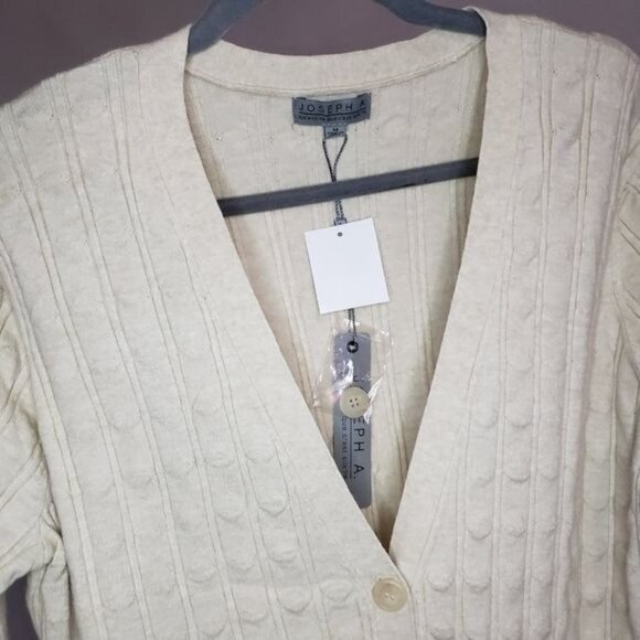 NWT Joseph A Long Sleeve Button Front Boyfriend Cardigan In Oatmeal Heather M - Picture 4 of 10